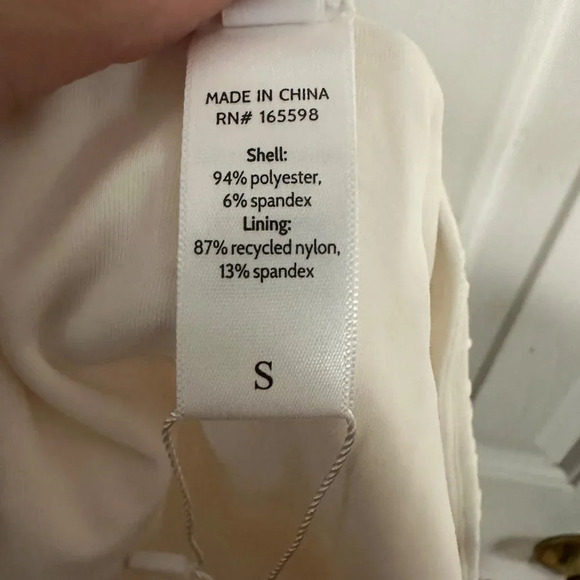 Andie Swim 90's High Waisted Bottom in Eyelet Coconut White Size Small NEW - Picture 6 of 7